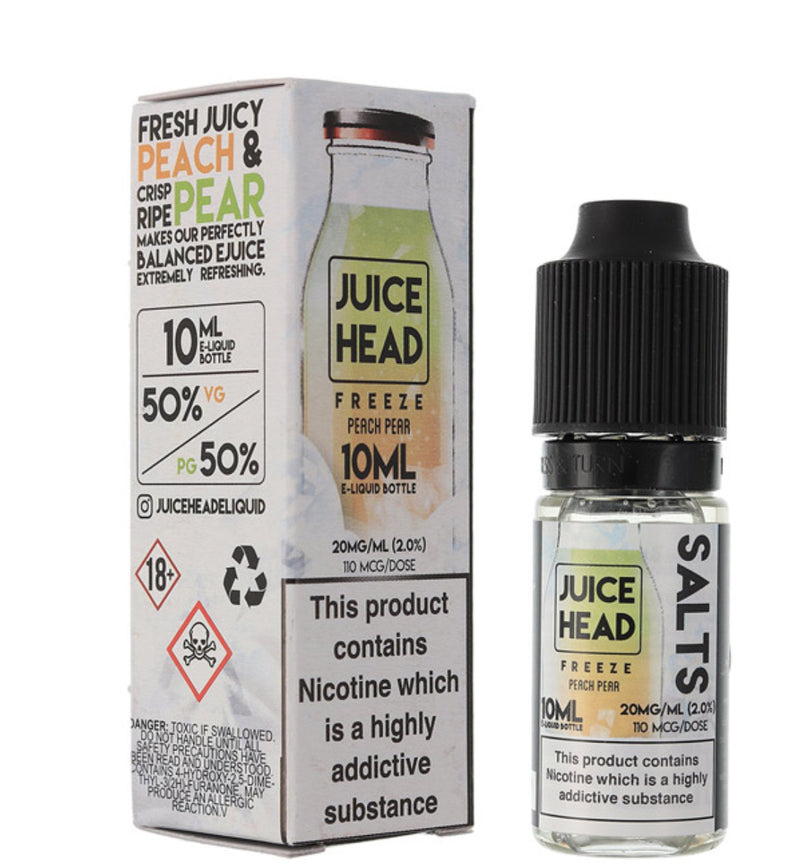 Juice head salts- Freeze peach pear-10mg/20 mg-10 ml