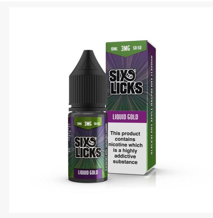 Six licks salts-liquid gold-10 mg/20mg 10 ml