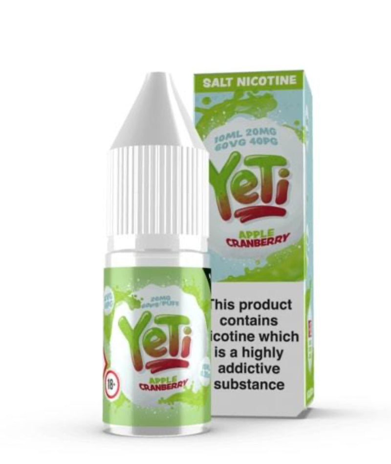 Yeti salts-Apple cranberry-10 mg/20 mg-10 ml